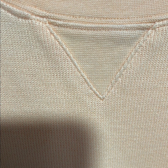 Yellow Crewneck Sweater with Ribbed Details - Picture 3 of 8